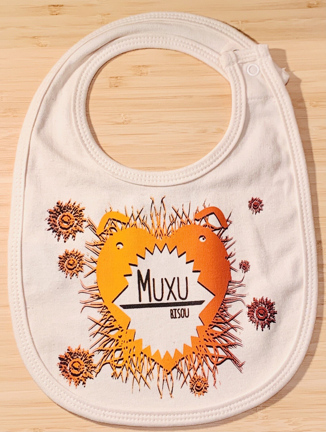 Bavoir coton bio MUXU / BISOU
