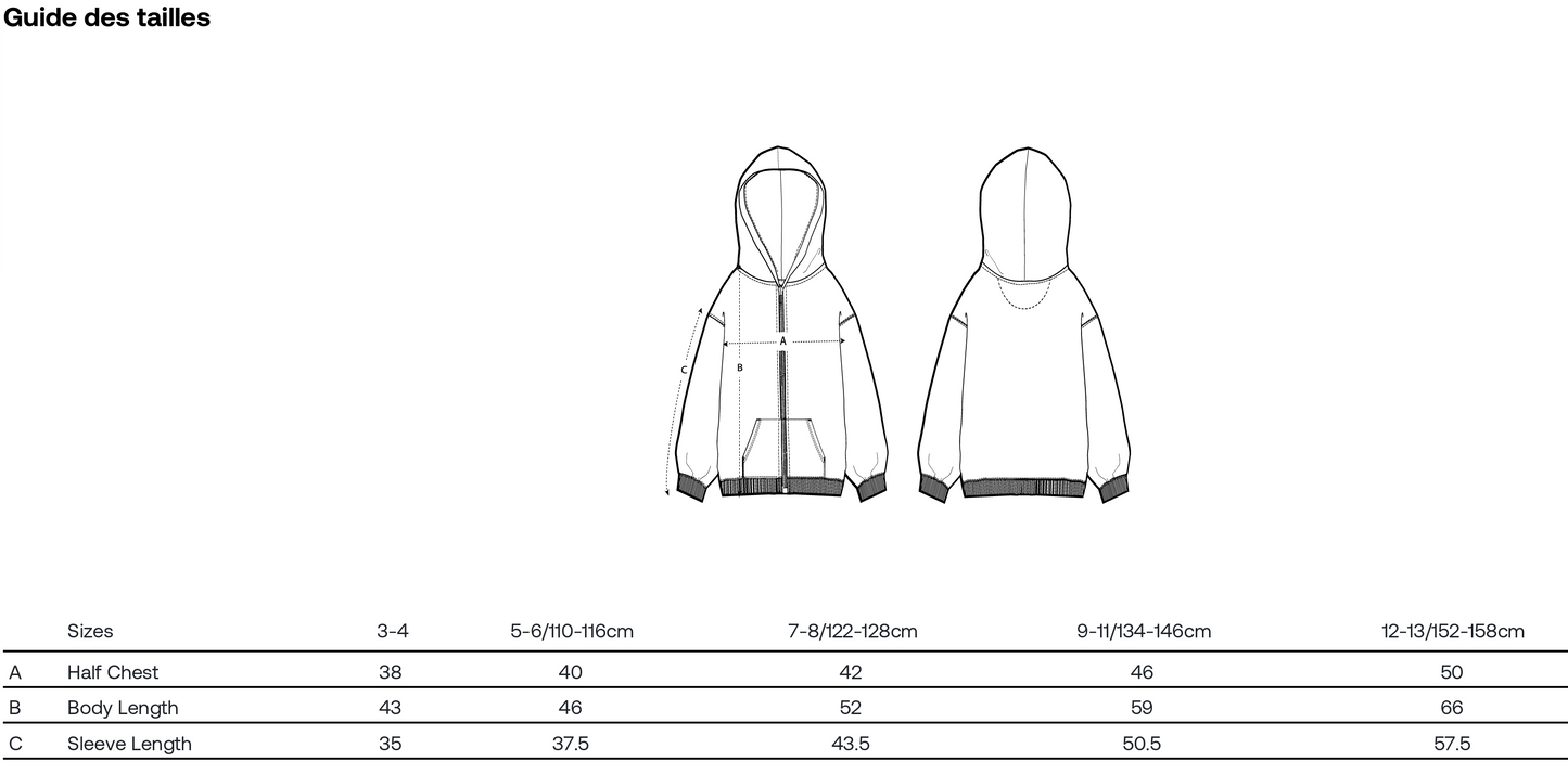 Veste sweat zippée à capuche - PIRATE DE PAPIER