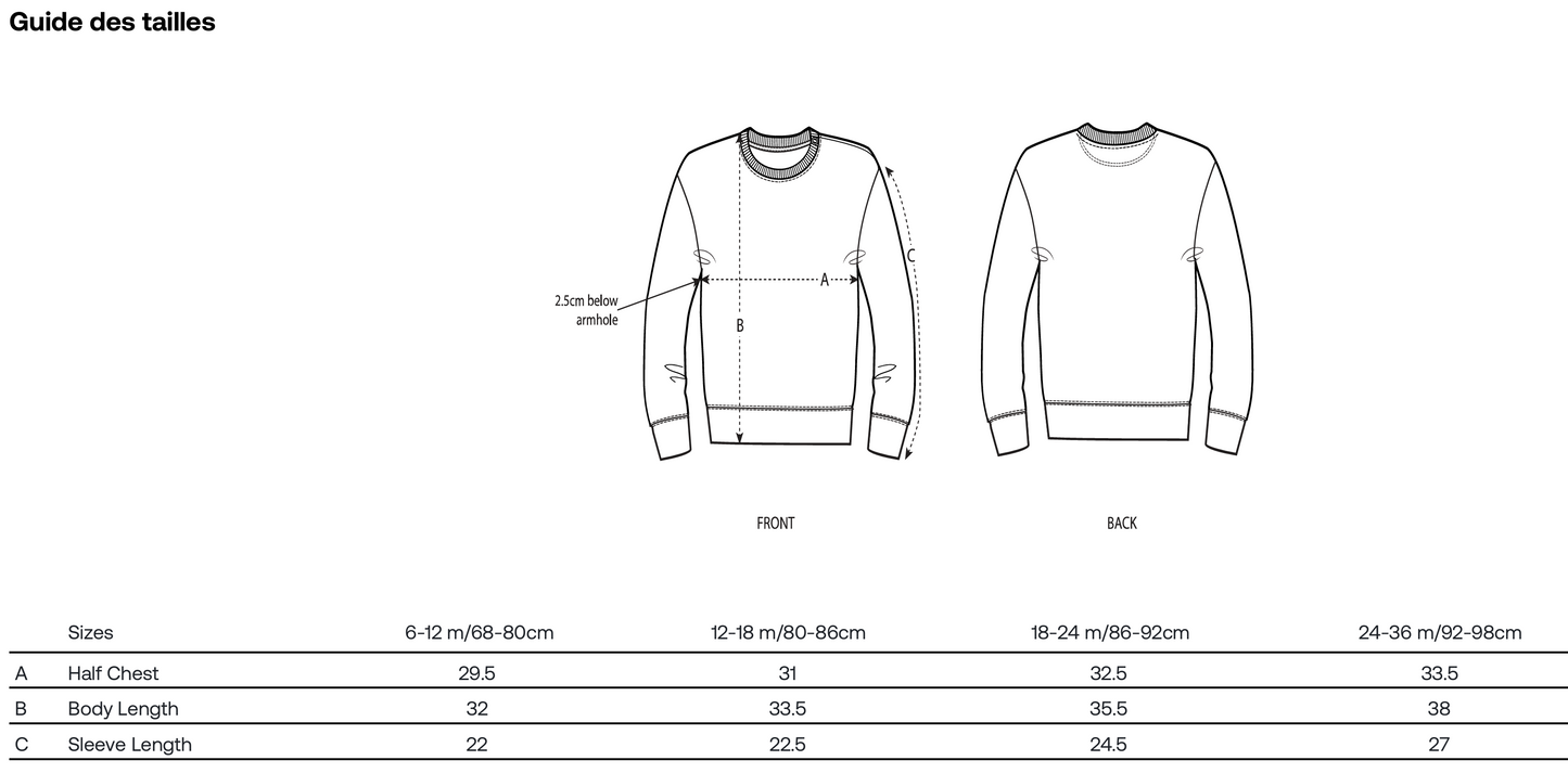 MUXU / BISOU round neck baby sweatshirt