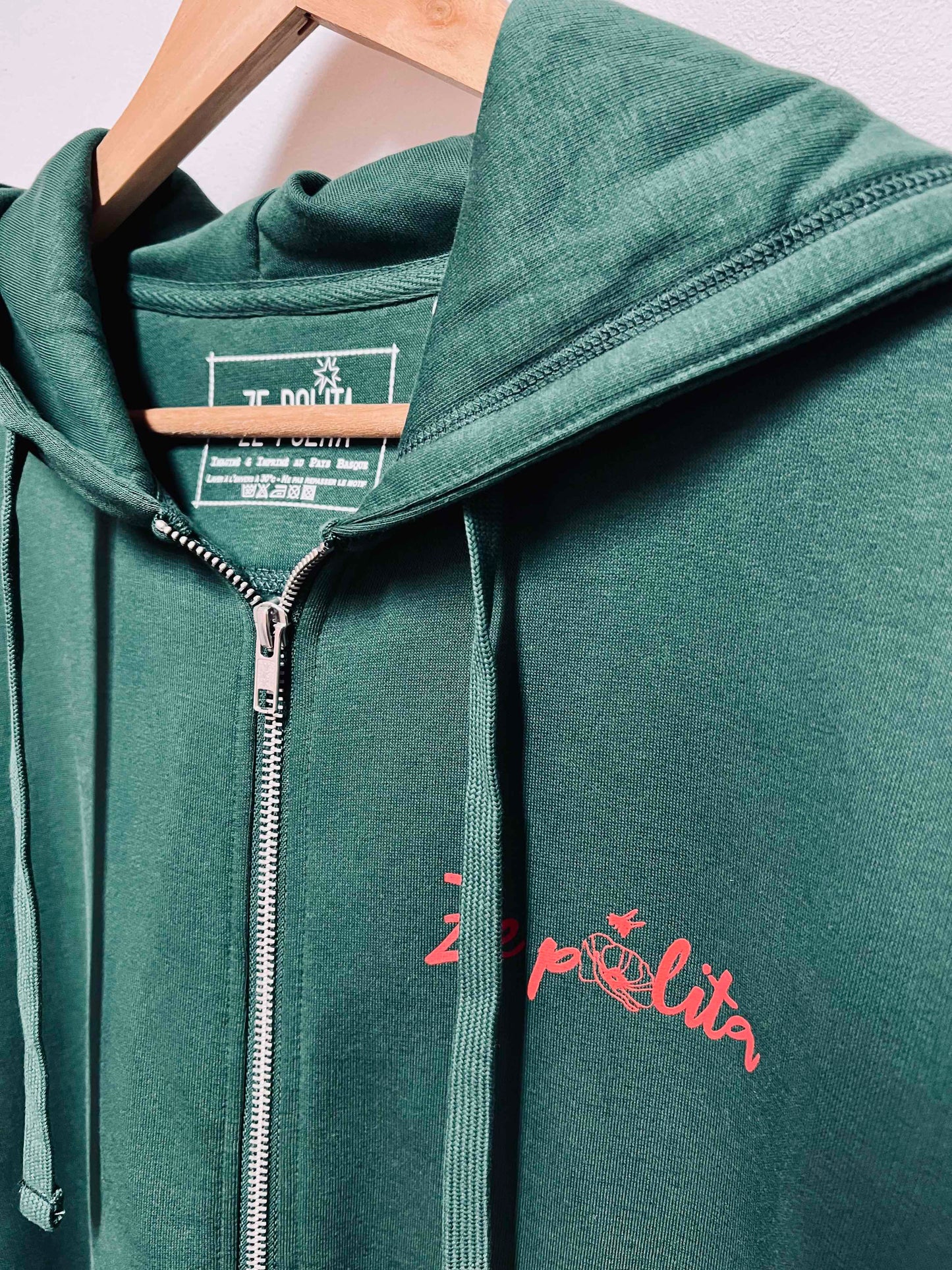 Veste sweat zippée à capuche UNISEXE - MILESKER/MERCI