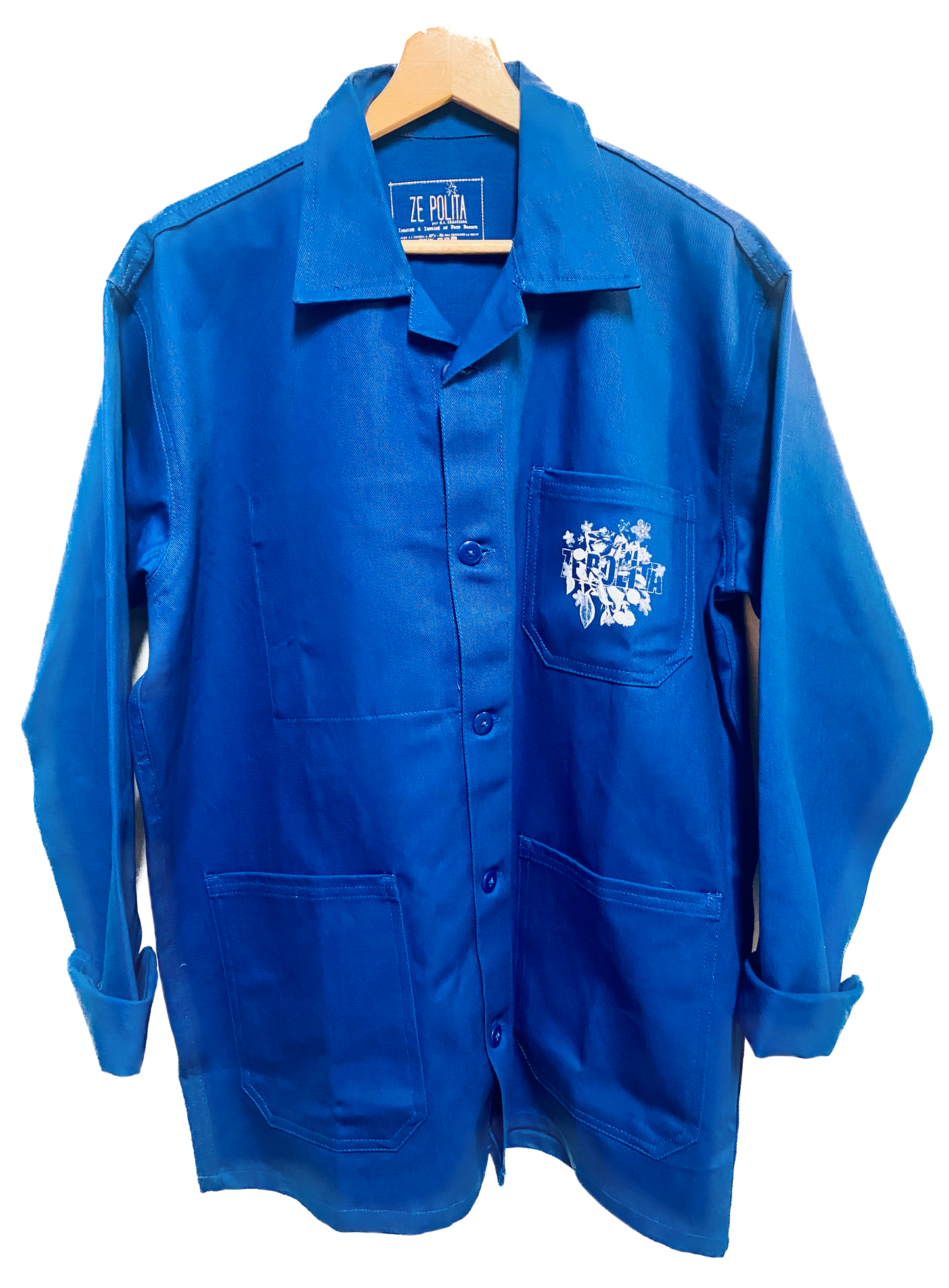 VESTE DE TRAVAIL 100% COTON BLEU BUGATTI UNISEXE - AMALUR