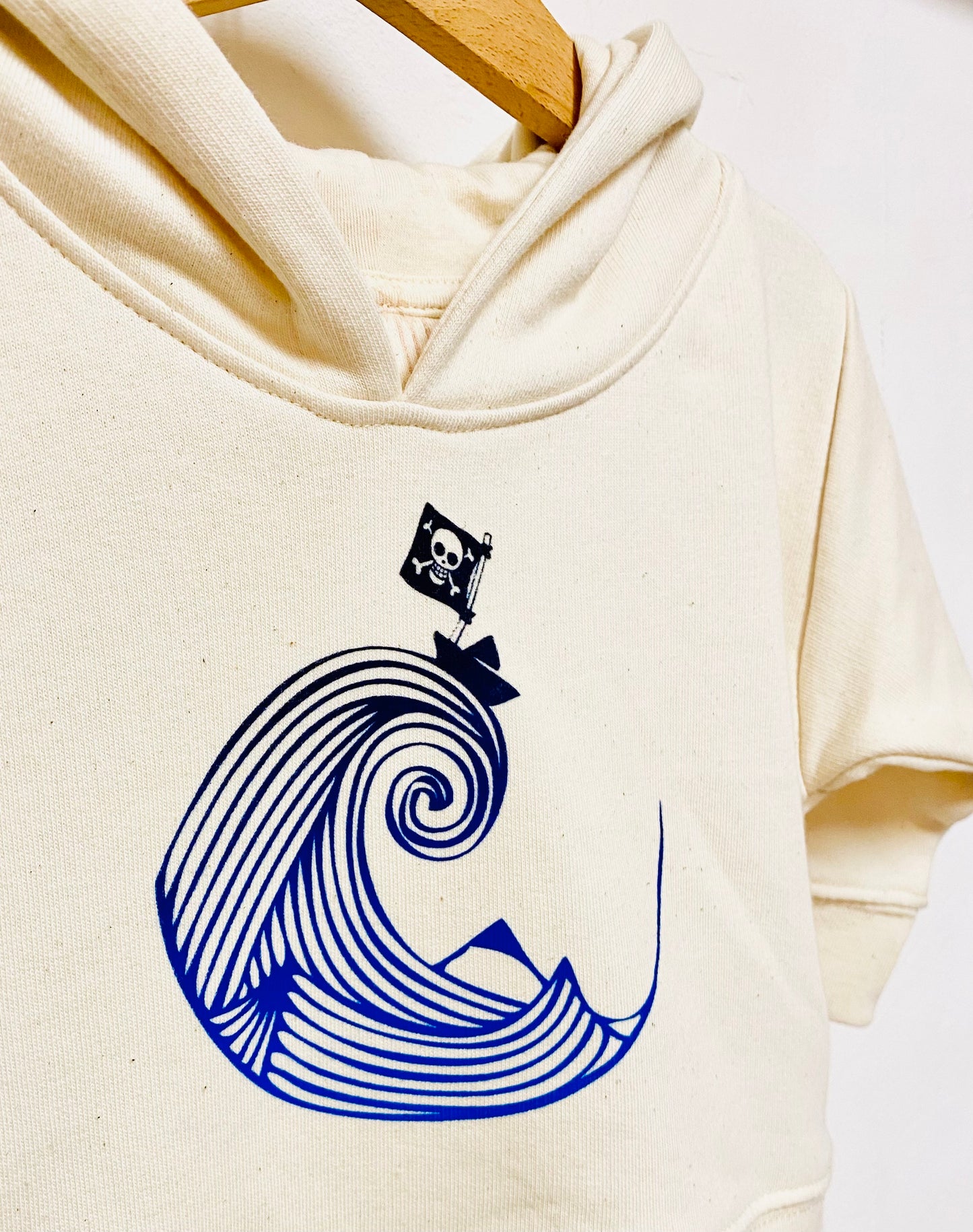 Sweat bébé à capuche PIRATE DE PAPIER