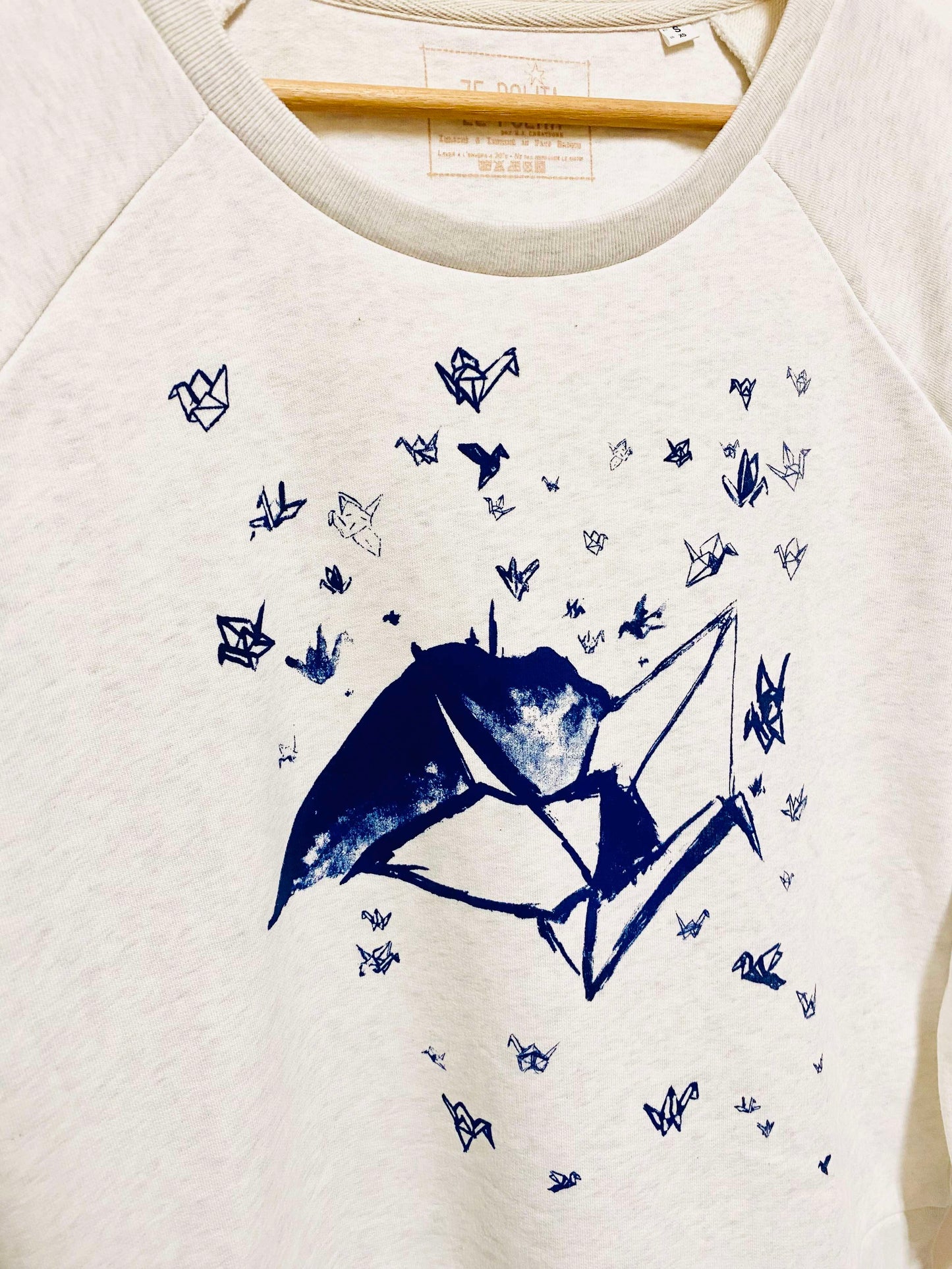 Sweat femme col bateau coupe confortable - 1000 GRUES SUR LA RHUNE