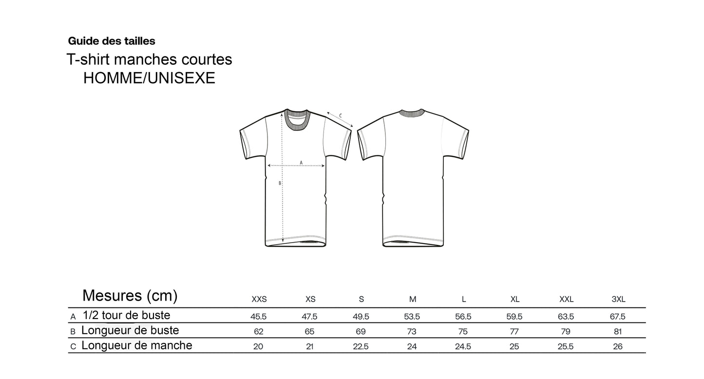 Camiseta de manga corta para hombre - MILESKER/MERCI 
