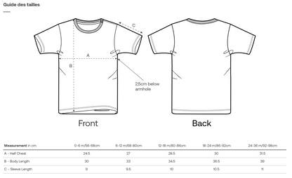 T-shirt manches courtes bébé PIRATE DE PAPIER