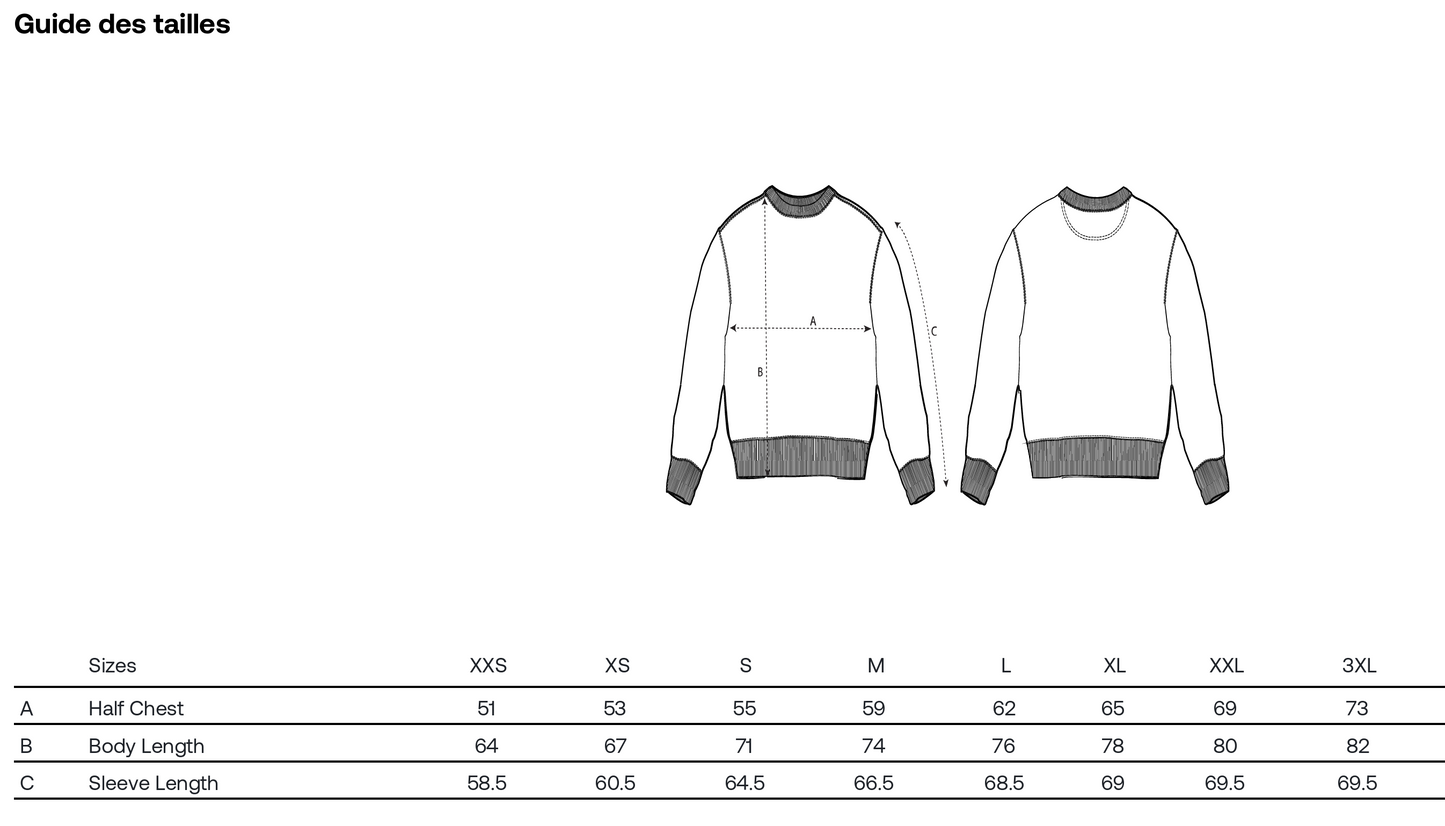 Sweat col rond homme/unisexe - 1000 GRUES SUR LA RHUNE