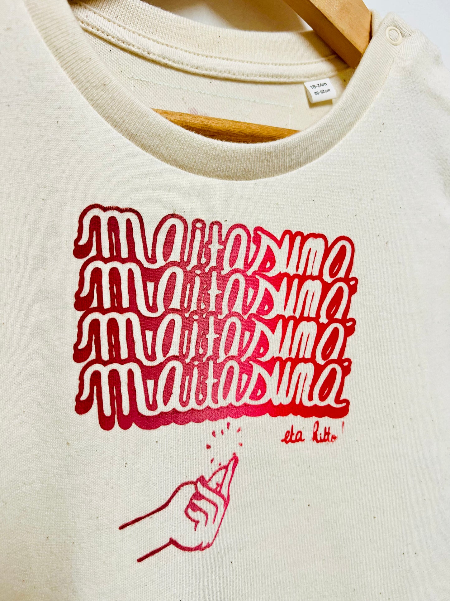 T-shirt manches courtes bébé  MAITASUNA ETA KITTO !