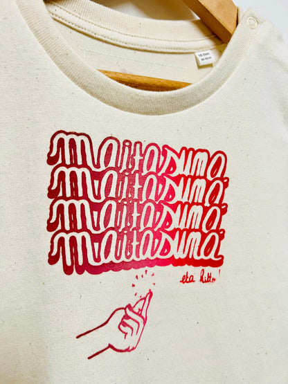 T-shirt manches courtes bébé  MAITASUNA ETA KITTO !