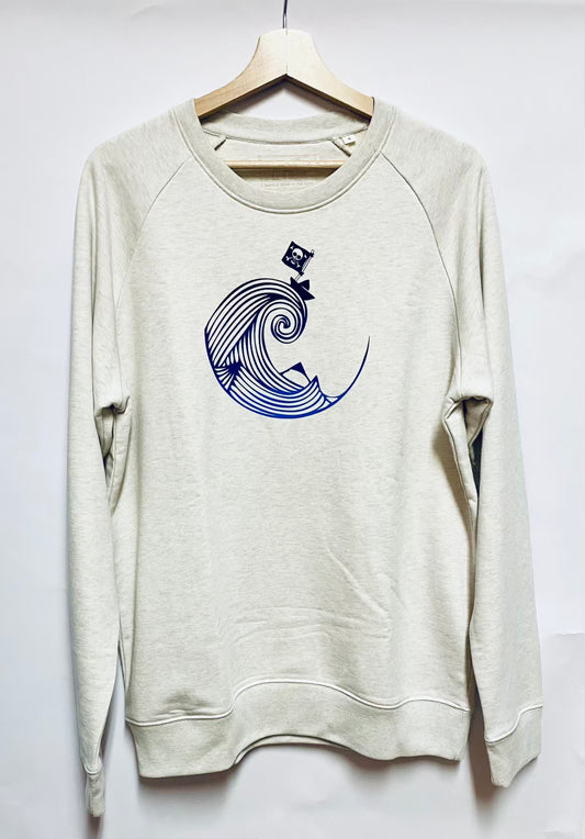 Sweat col rond raglan homme/unisexe - PIRATE DE PAPIER