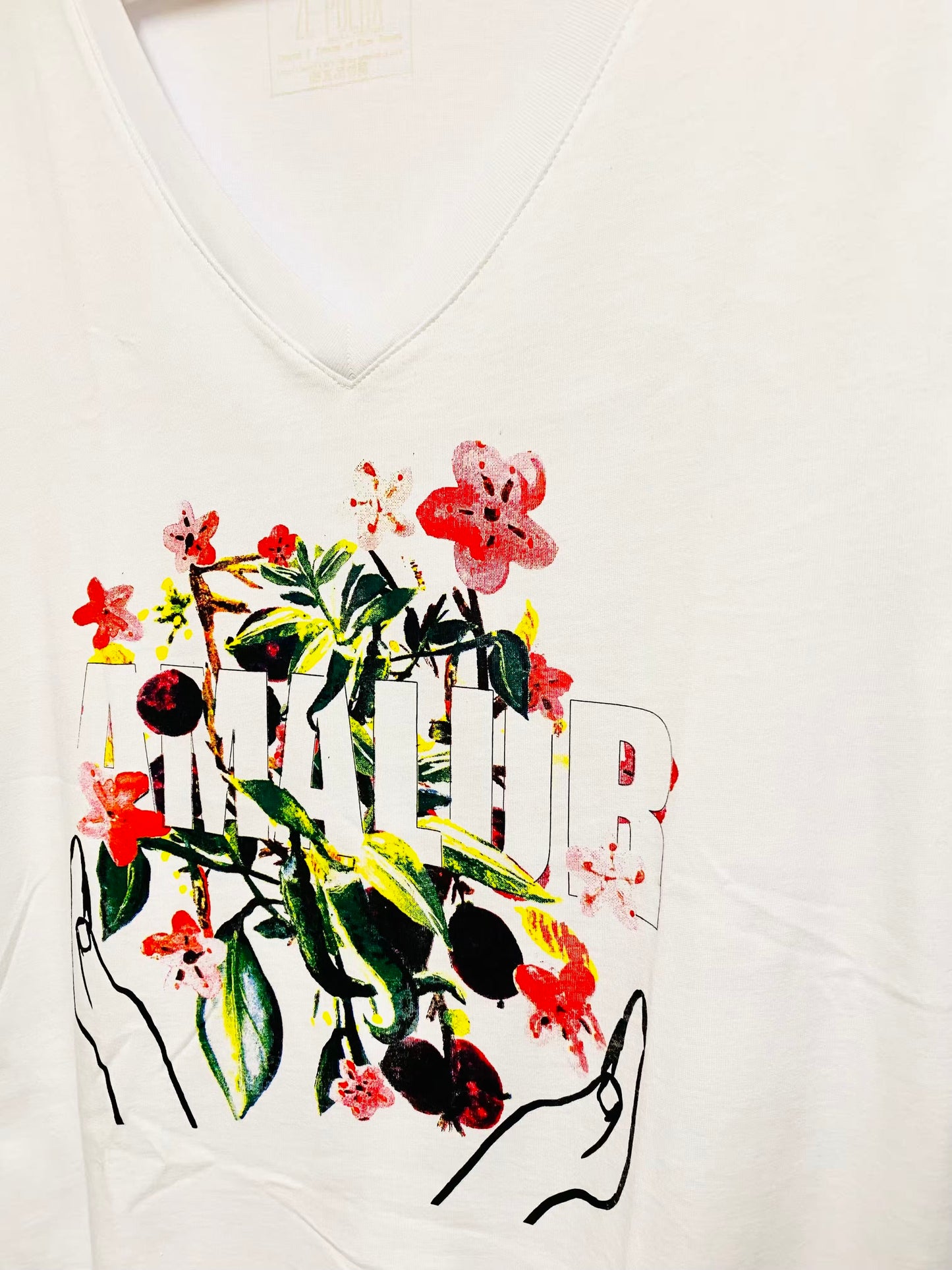 T-shirt femme col V - AMALUR