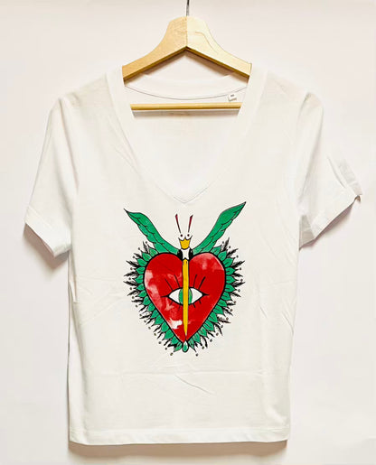 T-shirt femme col V - EXVOTO