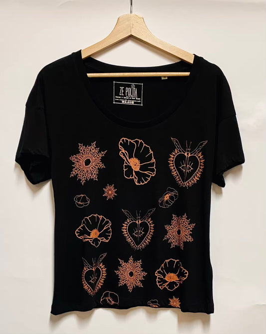 T-shirt col rond décolleté femme - GRIGRI KUTUN