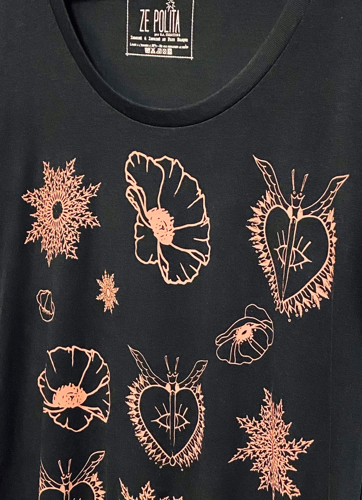 T-shirt col rond décolleté femme - GRIGRI KUTUN