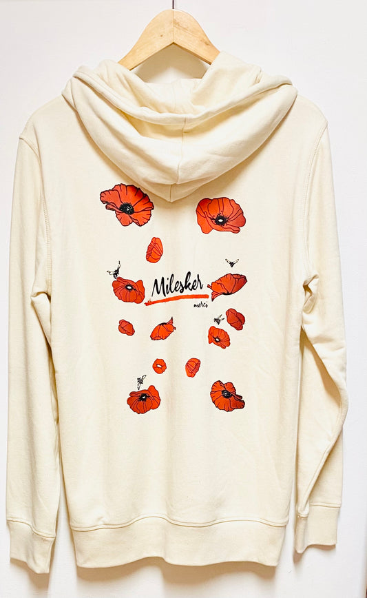 Sudadera con capucha y cremallera unisex - MILESKER/MERCI