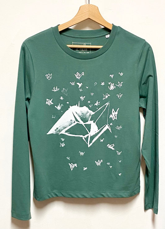 T-shirt manches longues femme - 1000 GRUES SUR LA RHUNE