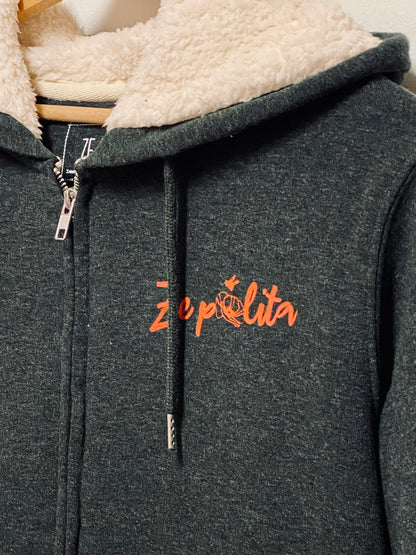 Veste Sweatshirt à capuche UNISEXE entièrement doublée SHERPA - MILESKER/MERCI