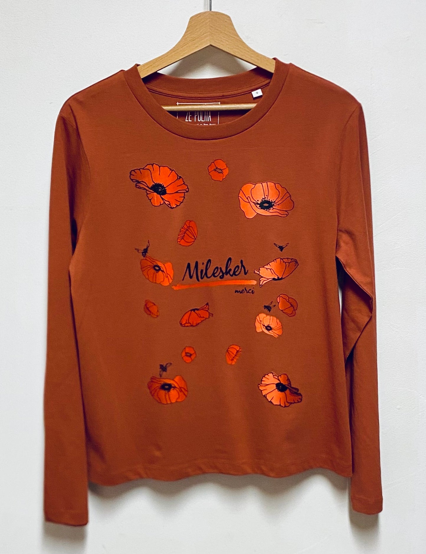 T-shirt manches longues femme - MILESKER/MERCI