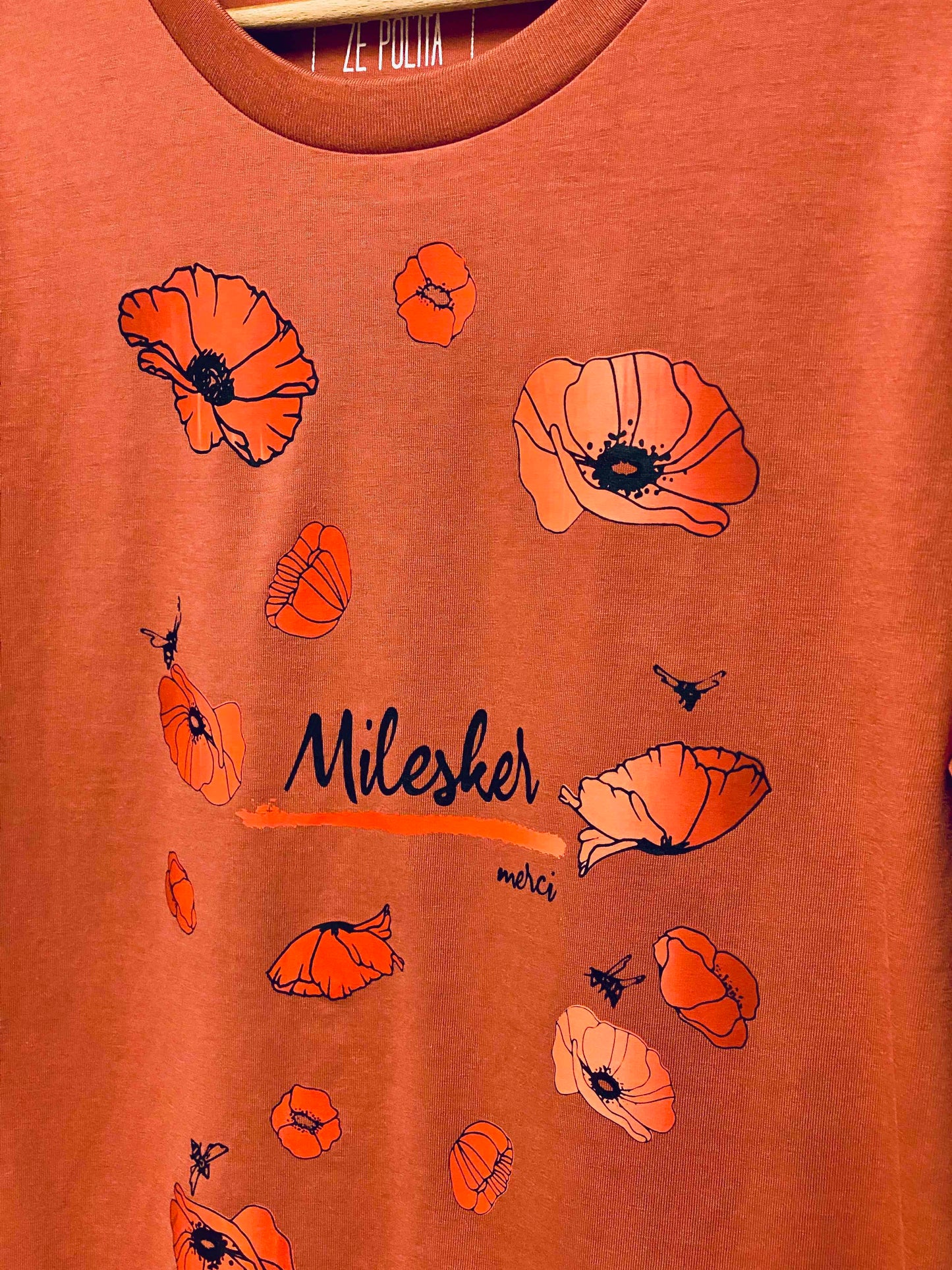 T-shirt manches longues femme - MILESKER/MERCI