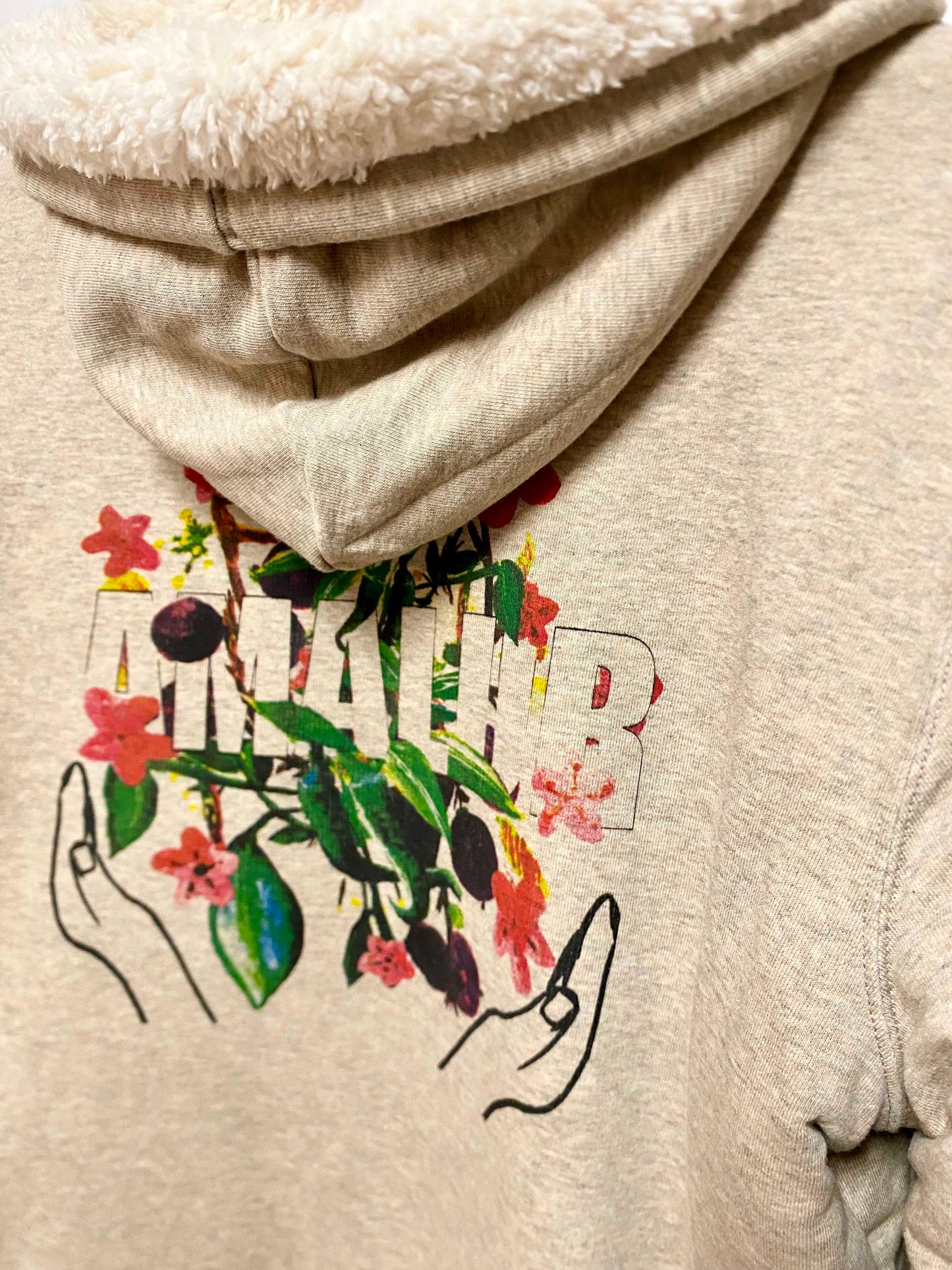 Veste Sweatshirt à capuche UNISEXE entièrement doublée SHERPA - AMALUR