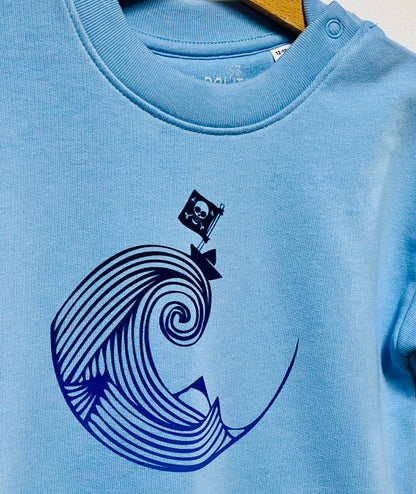 Sweat bébé col rond PIRATE DE PAPIER