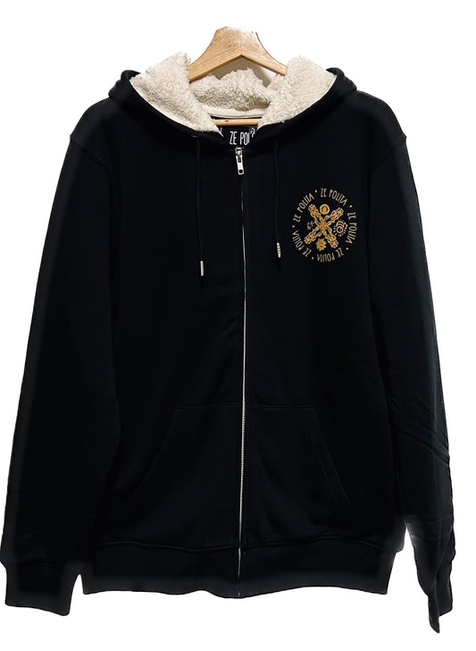 Veste Sweatshirt à capuche UNISEXE entièrement doublée SHERPA - AMARAUNA