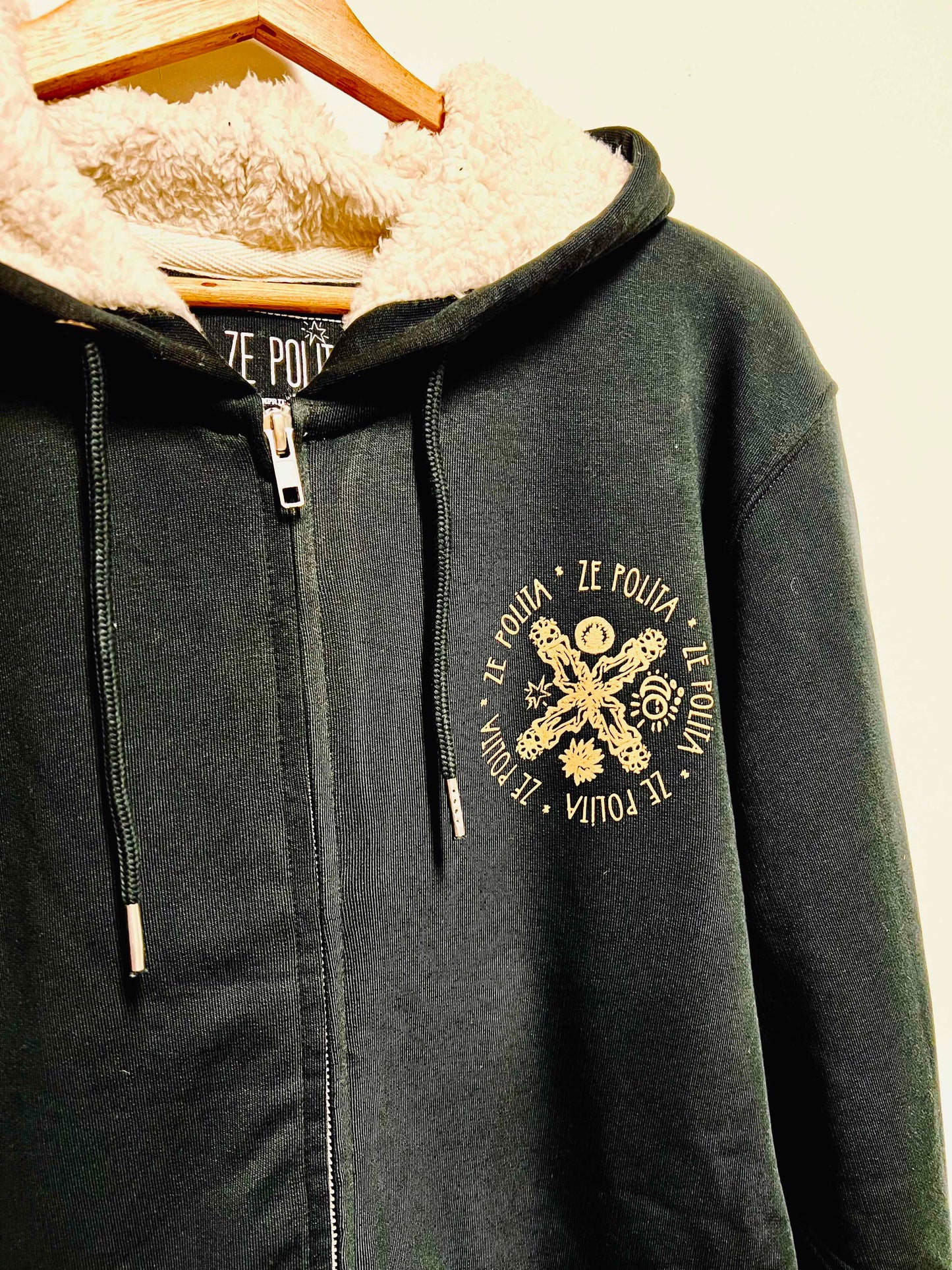 Veste Sweatshirt à capuche UNISEXE entièrement doublée SHERPA - AMARAUNA