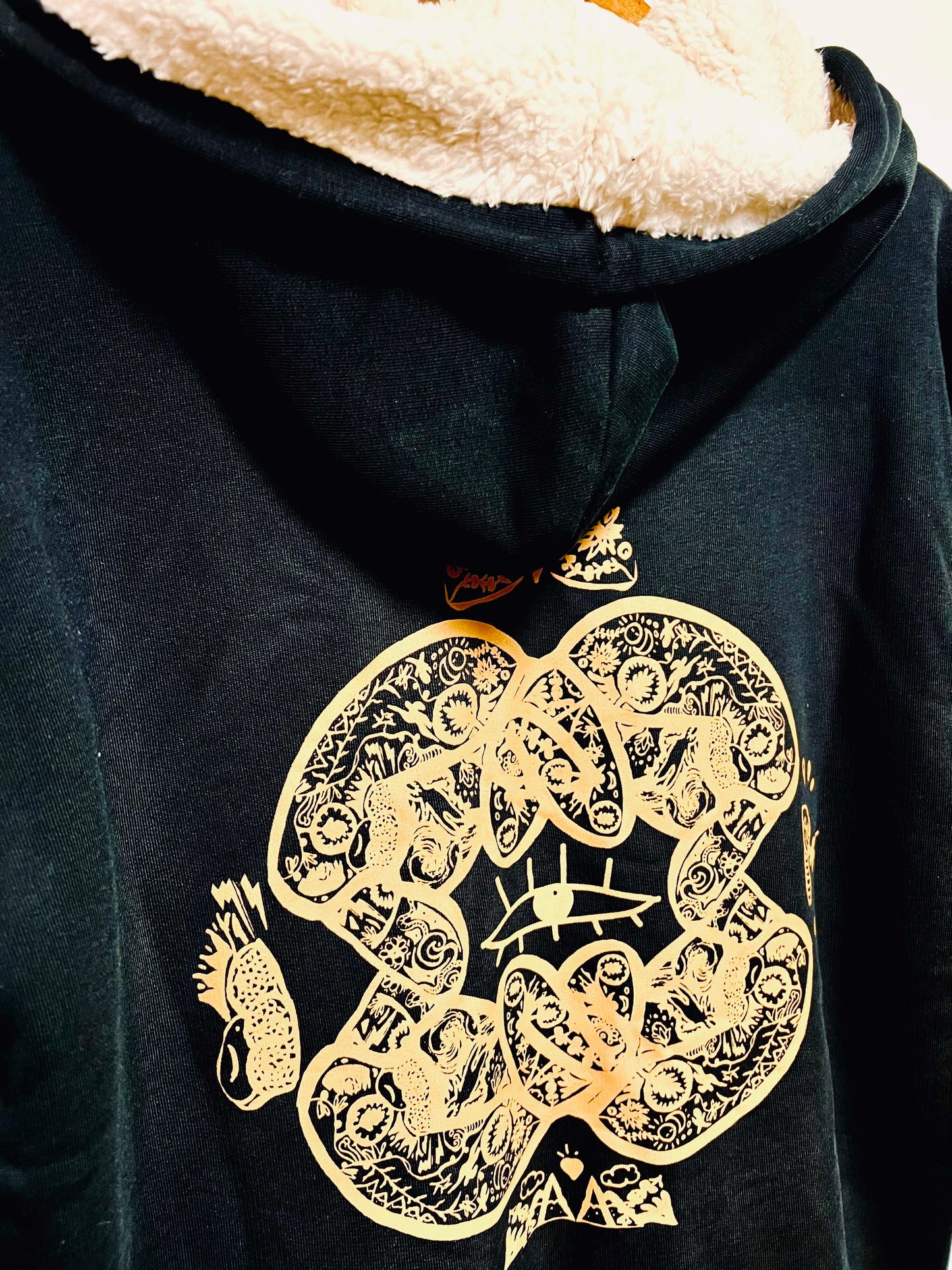 Veste Sweatshirt à capuche UNISEXE entièrement doublée SHERPA - AMARAUNA