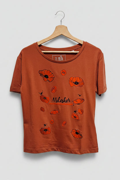 T-shirt femme col rond fluide - MILESKER