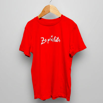 T-shirt manches courtes enfant - ZE POLITA coquelicot