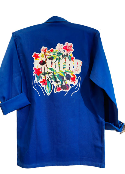 VESTE DE TRAVAIL 100% COTON BLEU BUGATTI UNISEXE - AMALUR