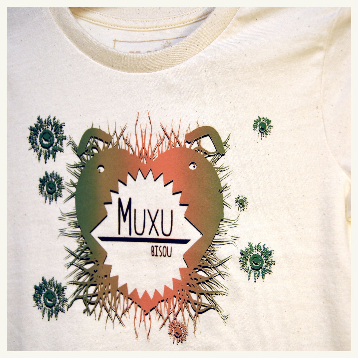 Camiseta de manga corta para bebé MUXU/BISOU