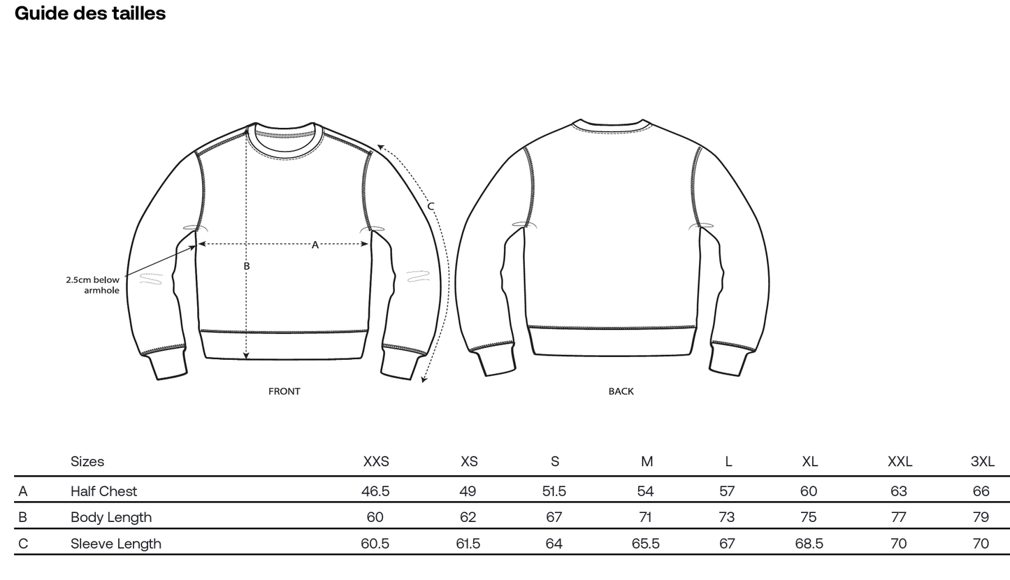Sweat unisexe col rond  - AMARAUNA
